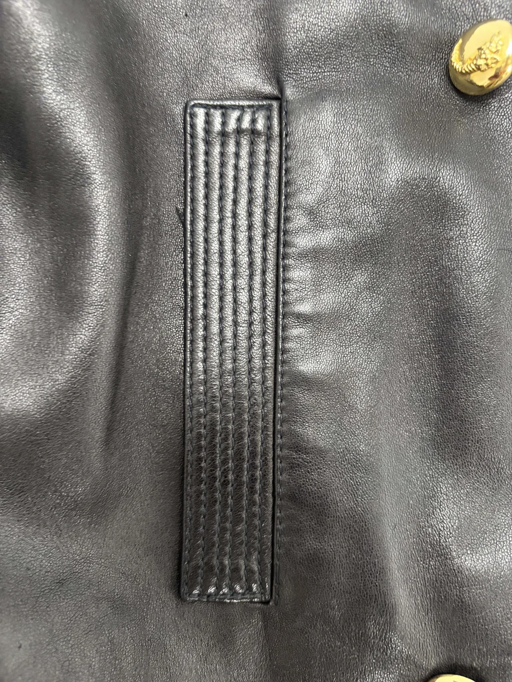 Istante Versace 1990s leather trench coat — JAMES VELORIA
